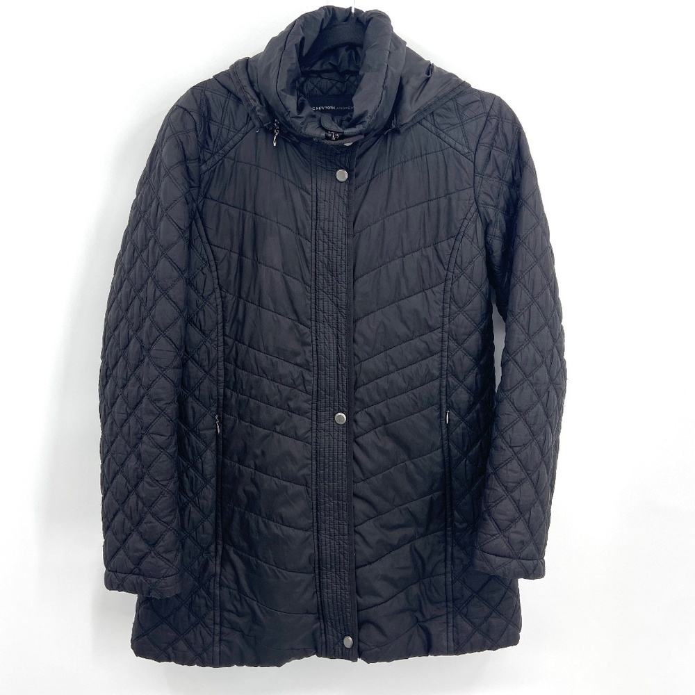 MARC New York Andrew Marc Black Quilted Lightweight Puffer Jacket Size Medium
